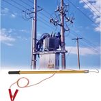 Boşaltma Çubuğu, Bakır Tel ve Kancalı 1M 10kV Epoksi Reçine Yalıtımlı Boşaltma Çubuğu, Doğrudan Deşarj için Taşınabilir Elektrik Güvenlik Çubuğu, 1,5M, 2M, 3M Uzunluklarda (Sarı)