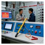 Boşaltma Çubuğu, Elektrik Onarımı için Yalıtımlı Boşaltma Çubuğu - 220 kV, 3m/9.8ft Topraklama Çubuğu, Taşınabilir Güvenlik Aleti, Epoksi Reçine, DC Deşarj Uygulamaları için İdeal