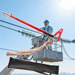 Boşaltma Çubuğu, Teleskopik Elektrik Emniyet Direği Aleti, Bakır Tel ve Kancalı 10kV Yalıtım Boşaltma Çubuğu, Güvenli Elektrik Çalışmaları için 39.4in (1m) 2 Bölüm