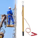 Boşaltma Çubuğu, Yüksek Gerilim Boşaltma Çubuğu - 220kV İzoleli Epoksi Reçine Çubuk, Düşük/Yüksek Gerilim Deşarjı için Taşınabilir Elektrik Güvenlik Aracı, 3m/9.8ft Uzunluk, Teknisyenler için Gerekli