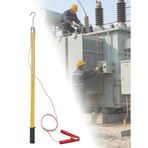 Boşaltma Çubuğu, Yüksek Gerilim Boşaltma Çubuğu, 35kV Taşınabilir Elektrik Güvenlik Çubuğu, Bakır Telli Yalıtımlı Epoksi Reçine Aleti, Doğrudan Deşarj, 1.5m/4.9ft - Sarı