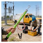 Boşaltma Çubuğu, Yüksek Gerilim Boşaltma Çubuğu - Elektrikli Ekipmanlar için 220 kV Epoksi Reçine Yalıtım Çubuğu, 3m Statik Boşaltma Aleti (Yeşil, 10 ft)