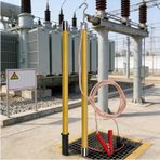 Boşaltma Çubuğu, Yüksek Gerilim Elektrik Güvenliği Boşaltma Çubuğu, 10Kv/35Kv/110Kv/220Kv, Bakır Tel ve Kancalı Epoksi Reçine, Lineman Güç Hattı İş ve Trafo Merkezi için 6.6ft (Sarı, 110Kv)