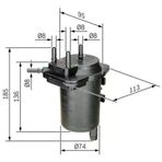 Bosch 0450907013 Mazot Filtresi Clıo Thalıa Clıo Iı Symbol Kangoo