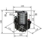 Bosch 0450907015 Clio III 1.5DCI Modus Yakıt Filtresi