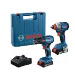 Bosch 06019N2124 GDX 18V-285+GSB 185-LI 2'li Somun Sıkma ve Darbeli Matkap Seti