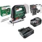 Bosch 0603013000 Advanced Saw 18V-140 Solo Dekupaj Testere + 1600A031 18 V 4 Ah Akü + Şarj Aleti