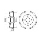 Bosch 0986477121 Arka Fren Kampanası Laguna I 1.6 1.8 1.9 2.1 7700820816