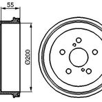 BOSCH 0986477139 - ARKA FREN KAMPANASI CALDINA CARINA CORONA 2.0 ST 191 92-97 (200X5)