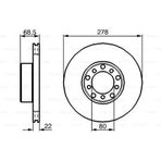 Bosch 0986478061 Mercedes W126 Renault 107 Renault 107 1264210012 Ön Fren Diski