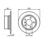 Bosch 0986478439 272 10-8.4 mm Kaplamalı Yüksek Karbon Alaşımlı 34211163845 Arka Fren Diski