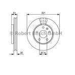 Bosch 0986479544 Insignia Opel Havalı 17 inç Ön Fren Diski
