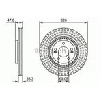 Bosch 0986479A21 0 Ceed 12 Optima 12 İx35 12 I40 12 320X28x5dlxhvlı 51712D7100 Ön Fren Diski