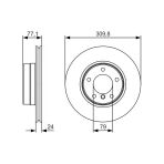 Bosch 0986479S29 BMW E60 04>10 Havalı Ön Fren Diski