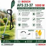 Bosch 1000 W Elektrikli Misinalı Çim Biçme Makinesi + Iş Eldiveni ve Iş Gözlüğü Hediye