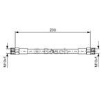 BOSCH 1987476062 Fren Hortumu; Arka. 200.00 Mm