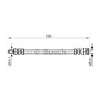 Bosch 1987476629 Arka Fren Hortumu 160MM Boxer 2.0-2.2-2.8 Hdı 46786435