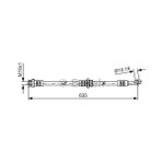 Bosch 1987481432 Fren Hortumu Sol Ön 635MM 46210JD005