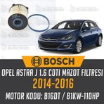 Bosch 2014-2016 Opel Astra J 1.6 CDTI Mazot Filtresi