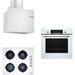 Bosch 250 HBF514BW1T - POP6C2O10O - DWF65AJ20T Beyaz 3'lü Ankastre Set