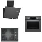 Bosch 251 HBF514BH1T - POP7C9O12O - DWK66PJ70T Gri 3'lü Ankastre Set