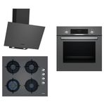 Bosch 256 HBF514BH1T - POP6C9O10O - DWK64PJ70T Gri 3'lü Ankastre Set