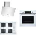 Bosch 257 HBF514BW1T - POP7C2O12O - DWK64PJ20T Beyaz 3'lü Ankastre Set