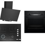 Bosch 270 HBF514BB1T - POP7C6O12O - DWK64PJ60T Siyah 3'lü Ankastre Set