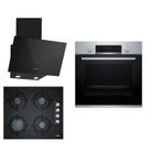 Bosch 271 HBF514BS1T - POP6C6O10O - DWK63PJ60T Siyah 3'lü Ankastre Set