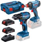 Bosch 2'li Akülü Darbeli Vidalama ve Matkap Seti, Gdx 18V-285 + Gsb 185-LI - Seçenek 1