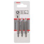 Bosch - 3 Parçalı Çift Taraflı Vidalama Ucu Seti - Ph1, Ph2, Ph3, Ph1, Ph2, Ph3; 60 Mm