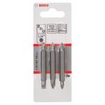 Bosch - 3 Parçalı Çift Taraflı Vidalama Ucu Seti - Ph1, Pz1, S 0,6X4,5; Ph2, Pz2, S 1,0X5,5; 60 Mm