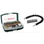 BOSCH 32 Parça Vidalama Tornavida Ucu Seti + 10 Parça Esnek Uzatma 30cm