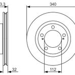 Bosch 340/32 29 mm Hava Kanallı Ön Fren Diski