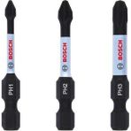 Bosch 3'lü Impact Vidalama Ucu Seti, 50MM, 75CM, 3 Boyut, Güçlü ve Dayanıklı - Mercan