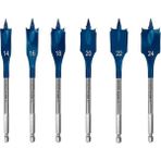 Bosch 6 x Expert Self Cut Speed Yassı Freze Matkap Seti (Yumuşak Ahşap, Sunta, Çap 14 – 24 Mm)