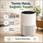Bosch 62,5 M² Hepa Aktif Karbon Hava Temizleyici Cihaz Koku Giderici Evcil Hayvan Beyaz Günlük Kullanım