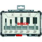 Bosch 6'lı Düz 6 mm Şaftlı Pro Freze Seti