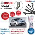 Bosch Aeroeco Volkswagen Golf 5 2006-2009 Muz Silecek Takımı