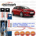 Bosch Aerotwin Citroen C4 Ön ve Arka Silecek Takımı