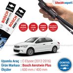 Bosch Aerotwin Plus Citroen C-Elysee 2012-2016 Silecek Seti