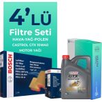 Bosch Alfa Mito 1.4 Tb Filtre Bakım Seti Castrol Motor Yağlı (2009-2018) 4 Lü