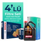 Bosch Alfa Romeo Tonale 1.5 Hybrid Filtre Bakım Seti Motul Motor Yağlı (2022-2024) 4 Lü