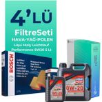 Bosch Alfa Romeo Tonale 1.6 Dizel Filtre Bakım Seti Liqui Moly Motor Yağlı (2022-2024) 4 Lü