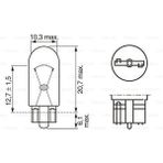 Bosch Ampul Eco 12V W5W 5W BA15S Orta Dipsiz