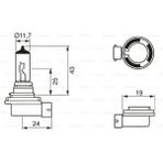 Bosch Ampul - Pure Light - 12 V - H11 - 55 W - PGJ19-2 H11