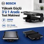 Bosch Ayarlanabilir Isı Kontrollü Güçlü Tost ve Sandviç Makinesi, Yapışmaz Plaka Yüzeyi, Kompakt Gövde ve Kahvaltıdan Izgaraya Pratik Kullanım Avantajı ve Günlük Mutfak Kullanımına Uygun Pratik Çözüm - Ahşap