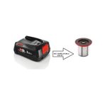 Bosch Batarya-Akü 18V *3.0 Ah Unlimited Şarjı Süpürge ve Bosch Seri 6 ve 7 Şarjlı Süpürgeler Için Filtre