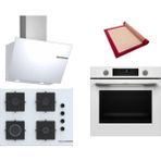 Bosch Beyaz 3 Lü Ankastre Set 379 ( HUA736EV0T - POP7C2P30O - DWK66PJ20T ) 67CM Ocak - Buhar Destekli -