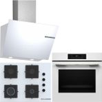 Bosch Beyaz 3 Lü Ankastre Set 383 ( HJG852YW0T - POP7C2P30O - DWK66PJ20T ) 67CM Ocak - 3D Fry Hava ile Kızartma -